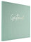 DeinWeddingshop Gästebuch blanko 104 Seiten mit Leinen-Bezug und edler Prägung | Geburtstag Hochzeit Ferienwohnung Taufe Babyparty | Hardcover 21x21cm | Mint Grün