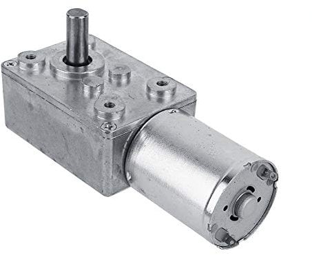 Motor Reductor DC 12V Alto Par Helicoidal Reversible 62RPM para Ventanas Puertas Automáticas y Cabrestantes