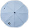 Sonnenschirm Design 532 mit Universalhalterung von Gesslein – Sonnenschutz für Kinderwagen & Buggys│70cm Durchmesser, biegsam, 3-fach verstellbar, für Rund- und Ovalrohre, Punkte hellblau