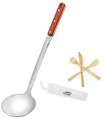 XL 43 cm Schöpflöffel Suppenkelle Küchenhelfer Gießlöffel Soßenlöffel Edelstahl Schöpfkelle Polownik Saucenlöffel Suppenschöpfer Plow Plov Kazan