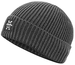 Manufaktur13 Heavy Knit Beanie - Wintermütze, Strickmütze, Ribbed, warme Mütze für Herren & Damen (M13) (Grey Storm)