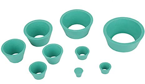 Cono adaptador de filtro, embudo de silicona, 9 en 1Pratical filtro adaptador conos tapón de goma Buchner embudo frasco Filtración Set para conjuntos de filtración