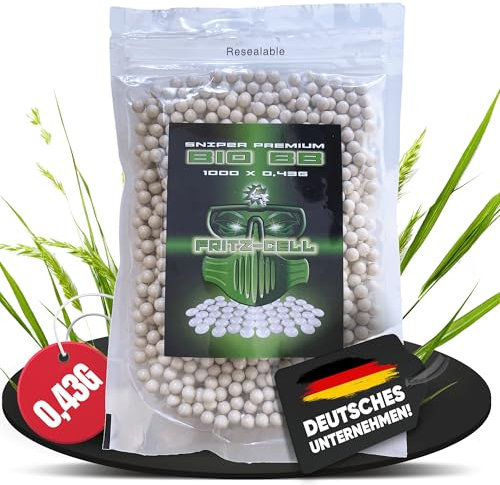 1 x Sniper Bio BBS 6 mm 0,43 g 1000 unidades bolsas premium