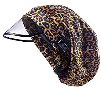 Hairbrella Damen Regenhut Wasserdicht Sonnenschutz Satin Gefüttert Packbar, leopard, Einheitsgröße