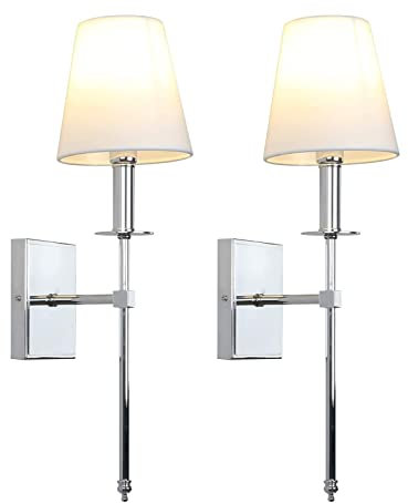 DCOC Wall Sconces Battery Operated Wall Lamp Set Of 2 Dimmable,Battery Powered Wall Light Fixtures With Remote Control-non Hardwired Sconce-Easy To Install-for Bedroom Farmhouse Bedside Reading Light