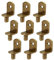 Maexxna 40 Stück Regalstützklammern Bronze, L-förmige Metall-Schrank-Regal-Clips mit Loch 6 mm, Schrank-Regalstifte für Küche, Bücherregal, Regal, Möbelstütze (Bronze)