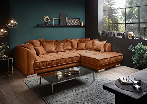 Froschkönig24 Pascha Ecksofa 308 x 192 cm Sofa Couch Eckcouch Bernstein