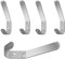 Aluminum Double Hat and Coat Hanger Hooks Coat Dress Robe & Bath Towel Hook for Bathroom Bedroom Kitchen Office Door Hooks with Fixing Screws Pack of 5.