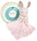 DOUDOU ET COMPAGNIE - Doudou Lapin avec Mouchoir en Coton Bio - Rose - 15 cm - Collection BOTANIC - Idée Cadeau de Naissance Bébé- Tout Doux pour les Câlins - Garantie Doudou Perdu - DC3960