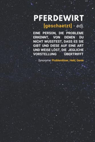 Pferdewirt geschätzt: Notizbuch inkl. To Do Liste | Das perfekte Geschenk für Männer, die sich mit Pferden auskennen | Geschenkidee | Geschenke