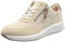 Clarks Womens Un Rio Zip Sneaker, Light Sand Nub, 4 UK