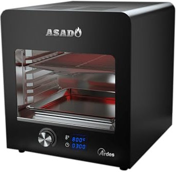 ARDES - ARBEEF01 Bistecchiera Forno Grill Beefer a Infrarossi ASADO - Bistecchiera Elettrica Professionale per Cucinare - Grill Con Pareti Cool Touch - Bistecchiera 6 Ripiani Compatta e Multifunzione