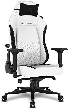 Alpha Gamer Alegra Silla Gaming, Blanco, One Size