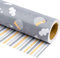 RUSPEPA Wendbares Geschenkpapier Für Die Babyparty – Mini-Rolle – 43,2 cm X 10 m – Niedliches Igel- Und Streifen-Design Für Geburtstag, Urlaub, Teil