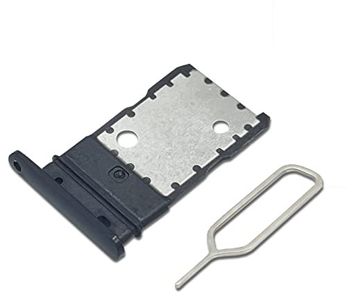 Eonpam Dual SIM Slot for Google pixel 3 SIM Card Tray Holder Replacement + Sim Pin(Black)