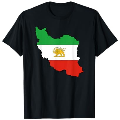 Iran-Flagge mit Löwe und Sonne, Perser T-Shirt