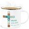 Emaille Becher Blechbecher - Geschenk Taufe I Konfirmation Geschenk Firmung - 300 ml - Weiß Silber - tasse geschirr taufgeschenke taufe￼ tassen kinder personalisierte taufgeschenk zur kommunion