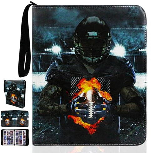 Classeur carte rugby, Classeur pour 900 Cartes à 9 Pochettes, Albums pour cartes à collectionner, Album De rugby de Cartes de Jeu avec 50 Pochettes Amovibles（rugby）