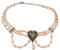 Alpenflüstern Trachten-Perlen-Kropfkette Trachtenherz - elegante Trachtenkette mit Trachtenherz - nostalgischer Damen-Trachtenschmuck, Dirndlkette (rosa-rosé) DHK230
