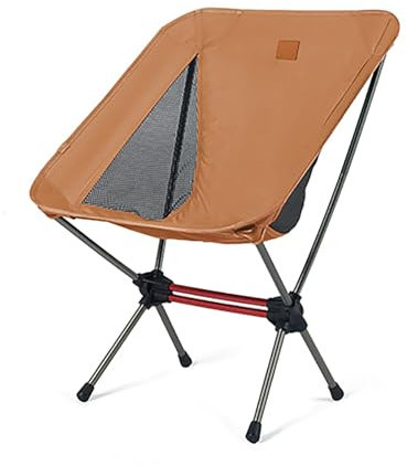 Naturehike Campingstuhl, Faltbarer Stuhl mit Aufbewahrungstasche, Outdoor Tragbarer Stuhl für Erwachsene, leicht, unterstützt 149.7 kg, Rucksackstuhl für Angeln, Wandern, Strand, Rasen (Gelb)