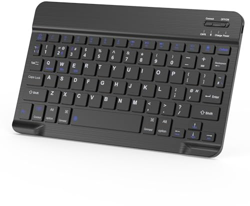 FOGARI Bluetooth Keyboard - Portable Wireless Ultra slim UK Layout Keyboard for iPad 10.2/iPad Air 5/Air 4/iPad 9.7,Samsung S9/S9FE/S8/S7,Xiaomi,Lenovo and Phone