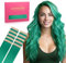 WENNALIFE Tape Extensions Echthaar, 35cm 25g 10 Stück Invisible Tape in Extensions Echthaar, Echthaar Extensions Tape, Haarverlängerung Echthaar, Remy Gerade Haarextension Echthaar #Grün