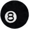 Ezuwail 8 Ball Teppich, großer runder Teppich für 8 Bälle Dekor, Hypebeast Pool 8 Ball Teppich Teppich für Schlafzimmer Wohnzimmer, weicher Stussy Teppich für Party-Dekoration (101,6 cm, Schwarz)
