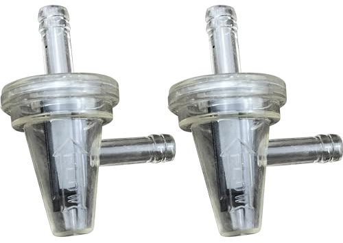 2 filtri benzina per motocicletta, snowmobile, filtro benzina per motocicletta, trasparente, in linea, a destra, 1/4, 6-7 mm (60470101120)
