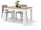 PAZZO DESIGN Table extensible Adriana, plateau chêne base blanche, mélaminé de 120 à 170 - id_1990