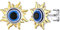 Silvora Damen Herren Böser Augen Ohrstecker 925 Sterling Silber Sonne Evil Eye Ohrstecker Blaue Böser Blick Ohrringe Ohrschmuck Geschenke für Geburtstag Weihnachten