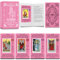 Smoostart Italienische Rosa Tarotkarten mit Bedeutungen, Tarotkarten Deck mit Leitfaden für Anfänger, Schlüsselwörter, Element, Planet, Sternzeichen, Chakra, Ja oder Nein, Musiktonlage, Numerologie,