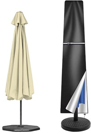 NEVERLAND Housse de Protection pour Parasol en Tissu Oxford 210D Couverture de Parasol Housse de Parasol Jardin Couverture de Parapluie de Jardin Imperméable