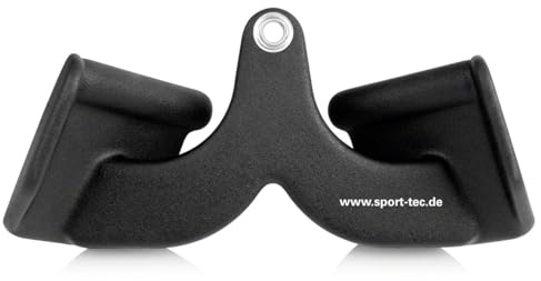 Sport-Tec ergonomischer Rudergriff, Seilzug Krafttraining Muskelaufbau Bizeps Curls, 31,5x16 cm