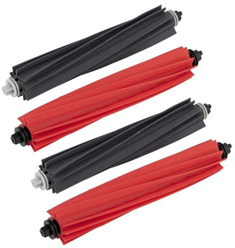 (4 Piezas) Q5 Pro cepillos de Rodillo compatibles con Roborock S8 Pro Ultra/ Q5 Pro/Q5 Pro+/Q8 MAX/ Q8 MAX+, Piezas de Repuesto de Cepillo de Goma de Doble Rodillo, 2 Juegos