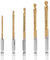 Yuentoen 5 brocas dentadas para carpintería de corte lateral, broca hexagonal de 1/4 pulgadas con revestimiento de titanio para madera, metal y plástico
