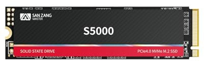 SAN ZANG MASTER SSD 1TB NVMe, M.2 2280 3D NAND Interne SSD, Bis zu 5000MB/s, PCIe Gen 4x4 Solid State Festplatte, Speicher Upgrade für PC Computer, Laptop (mit Kühlkörper), S5000