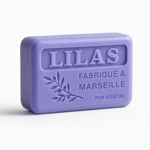 Savons de Provence Fabriqué à Marseille - Multi senteurs - enrichi beurre de karité BIO (Lilas)