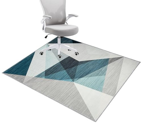 Honorstar Bodenschutzmatte für Hartböden 120x150cm Stuhlunterlage Gaming Teppich Bodenschutzmatte Bürostuhl Matte Rechteckig Bodenmatte rutschfest Bürostuhlunterlage Stuhlmatten (Mehrfarbig-1)