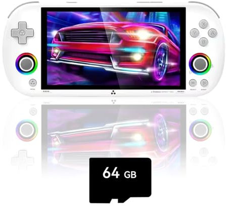NULA TRIMUI Smart Pro Console de jeu portable, style rétro, avec carte SD 64 Go, plus de 12 000 jeux, système Linux A133P, processeur 5 pouces, arcade rétro, jeu vidéo, émulateur, support WiFi