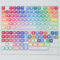 ILYCHEEGAMI PBT Cute Colourful MOA Round keycaps PBT keycap Set for Girl Kids Custom keycaps for Gateron Kailh Cherry Mx Switches ANSI Layout Mechanical Keyboard (MOA-Rainbow)