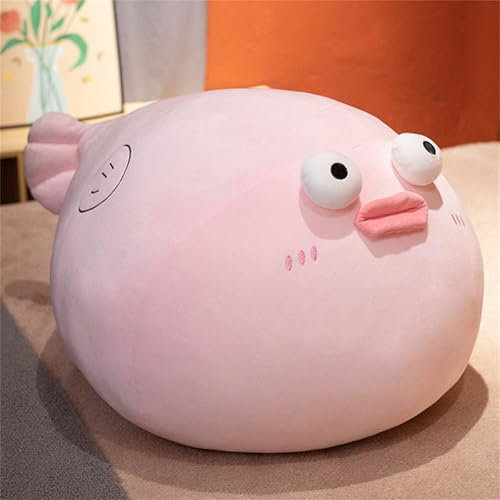 Kugelfisch PlüSch, Siegel PlüSchtier Kuscheltiere, Kuscheliges Pummeliges Kugelfisch Aus PlüSch, Niedliche Cartoon Robbe GefüLlt PlüSch, für Jungen Und MäDchen Geburtstagsgeschenke (Rosa, 30 cm)