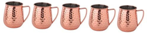VOSAREA 5pcs Personalised Pint Mug Jumbo Moscow Mule Cup Metal Beverage Cup for Parties