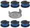 COEWUR 6 Pack Strimmer Spool Replacement for Ryobi One+ AC14RL3A 18V 24V 40V Cordless Trimmer Wire, 0.065/1.6mm Autofeed 11Ft Strimmer Spool Line with 1Spool Cover