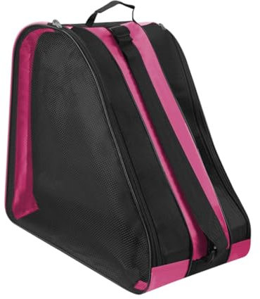 Harilla Roller Skate Bag Eislaufbeutel Lastlager mit Griff Oxford Stoff mit Schultergurt Skatingschuhen zum Sport tragen, Rosa