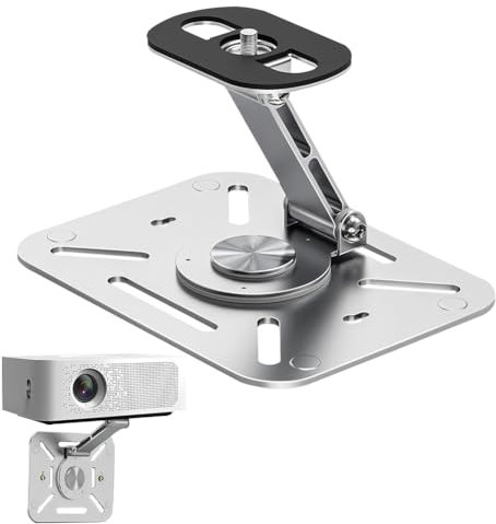 Support pour Vidéoprojecteur - Support de Projecteur avec Interface à vis 1/4, Support Universel pour Projecteur de Bureau,Support de Plafond Videoprojecteur,Support de Plafond Support Mural (Argent)