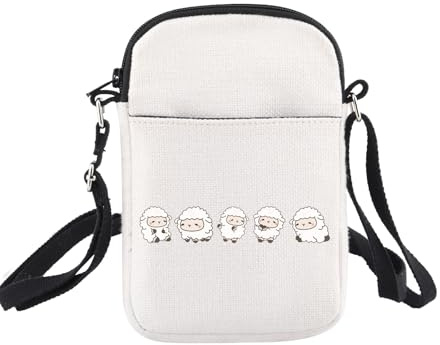 Umhängetasche mit Schaf-Motiv, niedliches Schaf, Geschenk, Bauernhof, Tiergeschenk, Tierliebhaber, Tragetasche