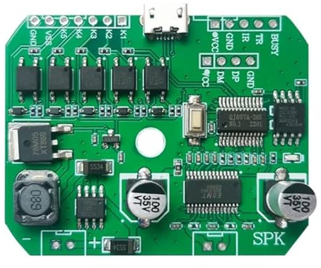 10W Mehrfach-Trigger-PCB-Modul, Programmierbare Sprachdekodierplatine Mit Tasten Zur Lautstärkeregelung