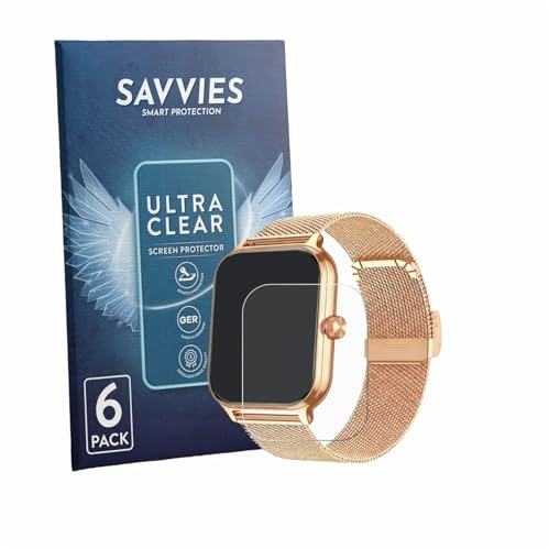 Savvies Schutzfolie für LODIMEKE P133 1.96 | 6 Stück Transparenter Displayschutz Made in Germany Ultra-Klar Displayschutz-Folie
