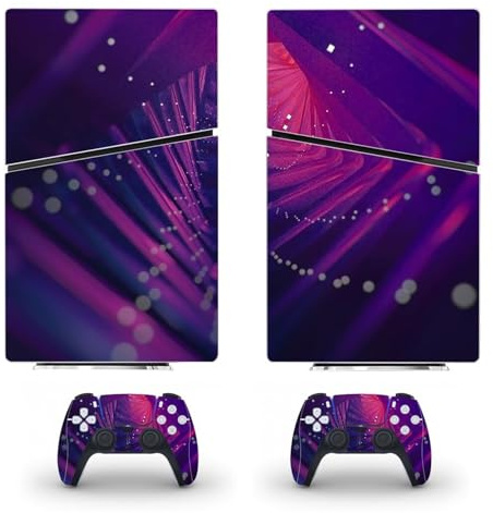 Compatible Pour PS5 Slim Skin Disc Edition & Digital Console Et Manette Vinyl Cover Skins Wraps Scratch Resistant, Compatible Avec Pour 32196 Autocollant De Protection(Disc Version)