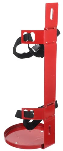 HONMEET Supporto Estintore 6 Kg in Ferro e Poliestere, Design da Parete Facile da Installare, per Barche e Uffici con Colore Rosso Vistoso